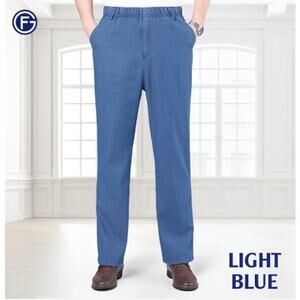 GentsFlex Blue Jeans Flexible Waist Straight Fit Comfort  Denim Size 30x30